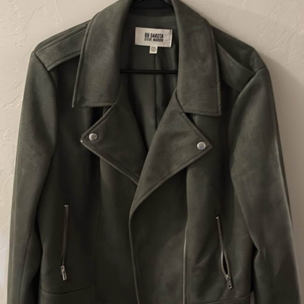 BB Dakota Women's Dark Green Leather Jacket